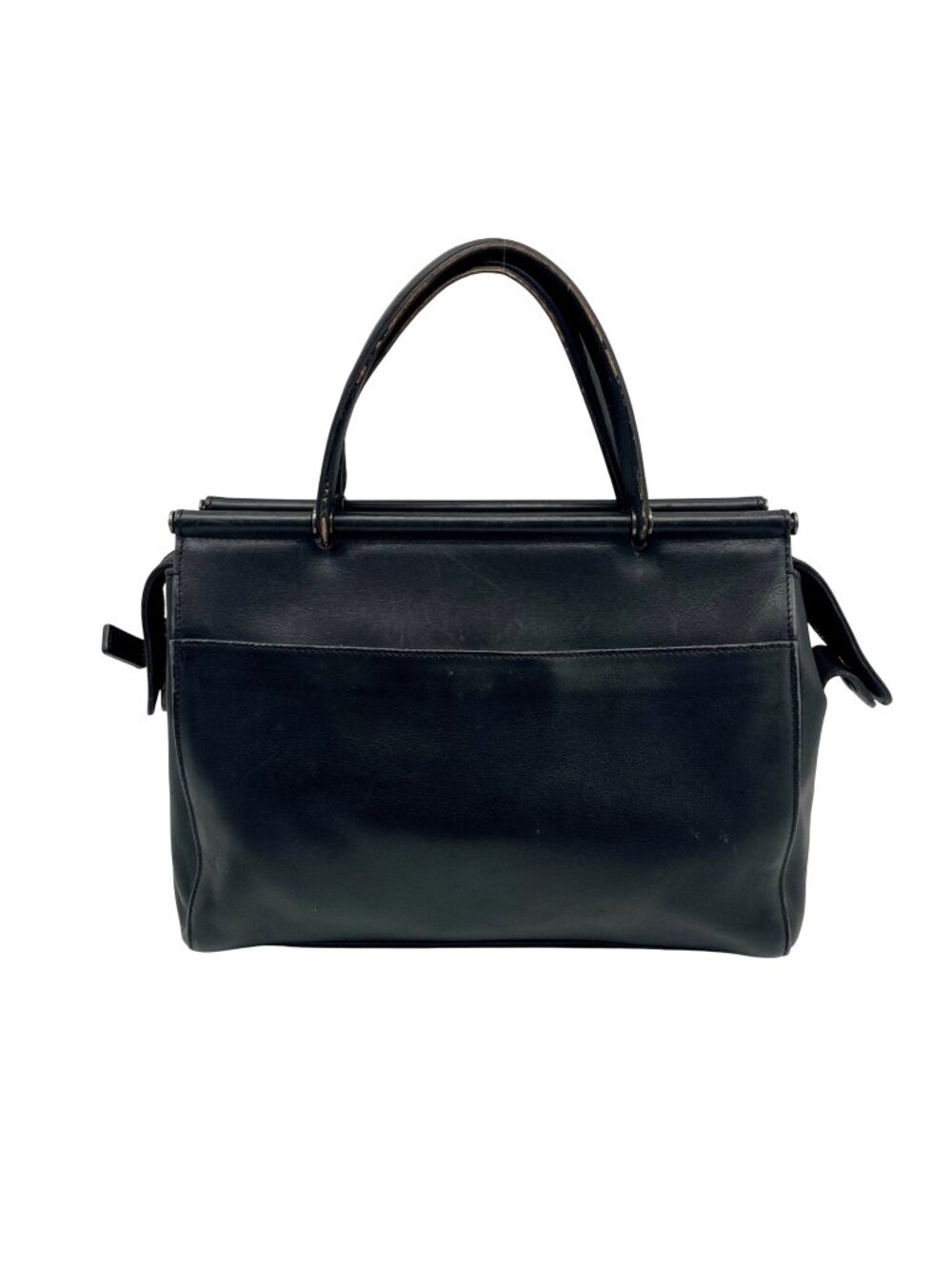 Coach Black Leather Satchel Tote Bag 9182